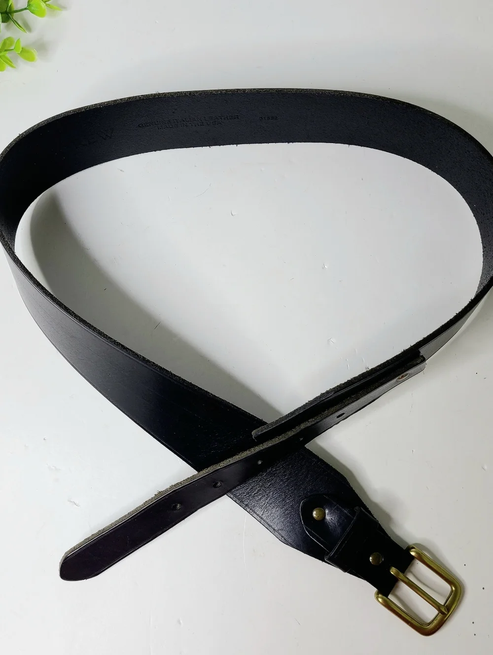 J. Crew Black Equestrian Corset Buckle Made in USA Italian Leather Vintage Belt - Picture 6 of 12